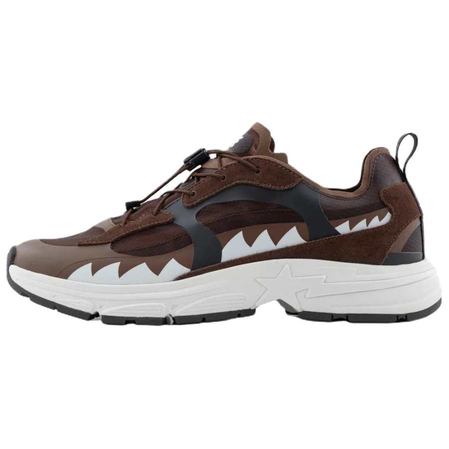 A BATHING APE Kazuki Kuraishi x A BATHING APE SHARK STA Cow Leather Low top Casual Shoes Men's