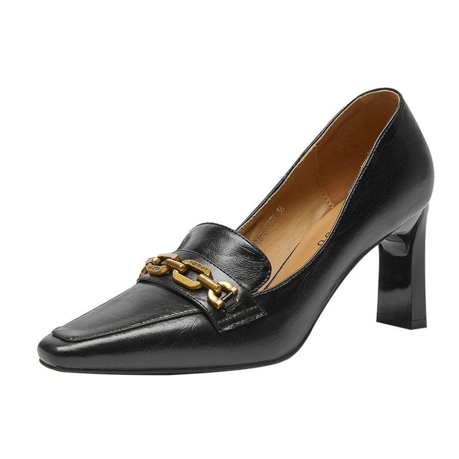 GUDIANFENGDU Pu Chunky Heel High Heels 7.5cm Women's
