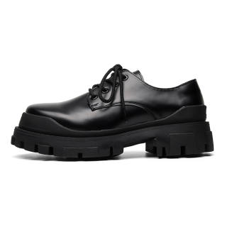 ZONEJOY Chunky Derby Shoes Versatile Casual Shoes Unisex Black
