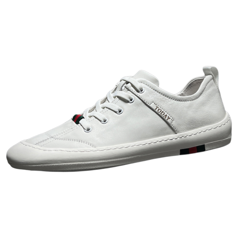 ZUOSAISI Top Grain Cow Leather Abrasion Resistant Breathable Abrasion Resistant Breathable Low top Casual Shoes Men's