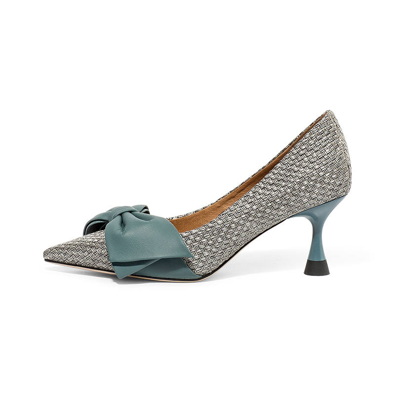 Coup De Foudre Fabric Slim Heel High Heels 7cm Women's