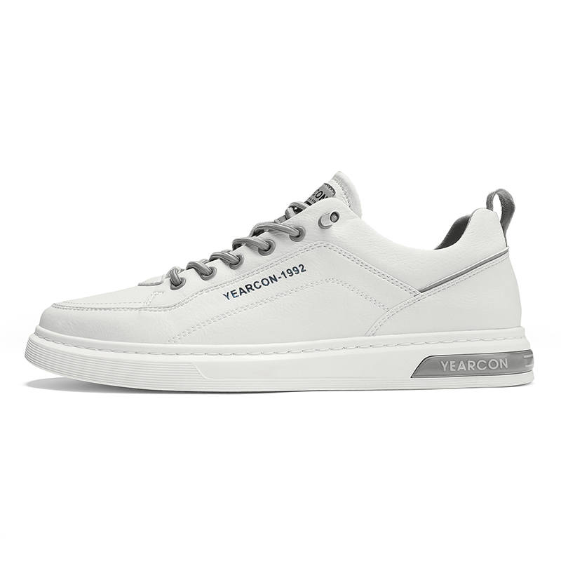 YEARCON Skateboard Shoes Men's Low Top Ecru, Agate Black, Apricot