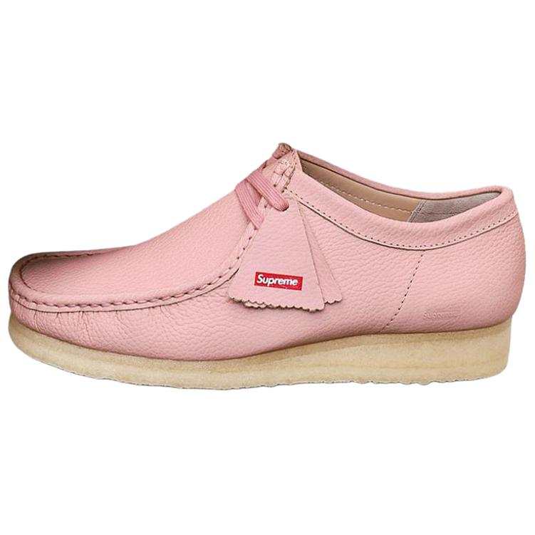 Clarks x Supreme Originals WALLABEE Low top Casual Shoes Unisex Pink
