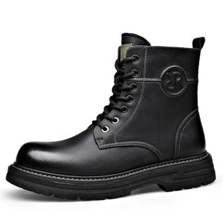 XIAOTOULANG Cow Split Leather Short Combat Boots Men's