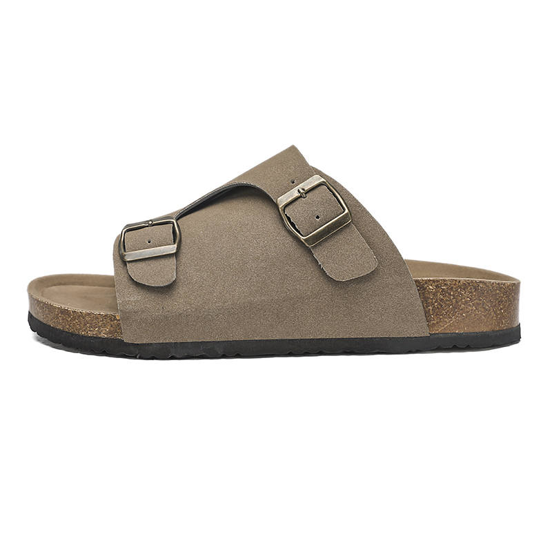 NANJIREN Slide Slippers Men's Khaki/Ecru/Black
