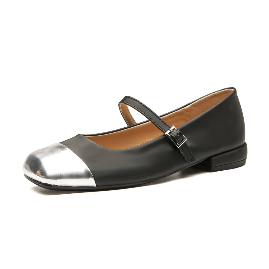 Ainer-cat Ainer cat Microfiber Chunky Heel Mary Jane Shoes 2cm Women's
