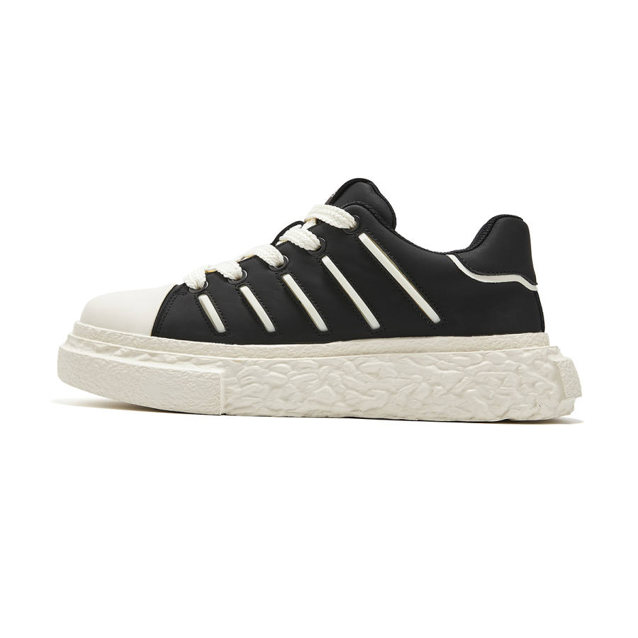 Millies MILLIE'S Abrasion Resistant Low top Skateboard Shoes Men's Black White