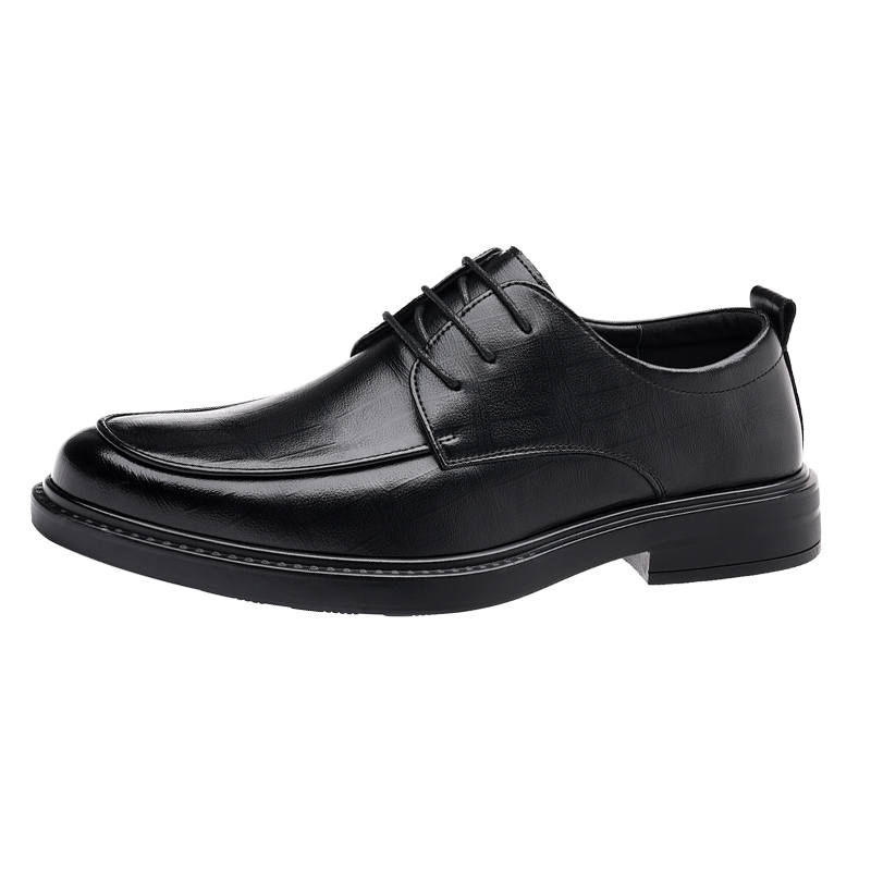 CKVUSAMG Top Grain Cow Leather Casual Shoes Men's Black