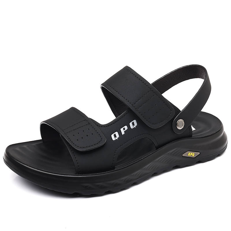 EGCHI EGCHI Top Grain Cow Leather Beach Sandals Men's