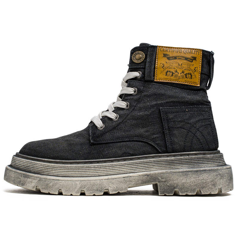 GONGNIUMEILI PU Short Combat Boots Men's