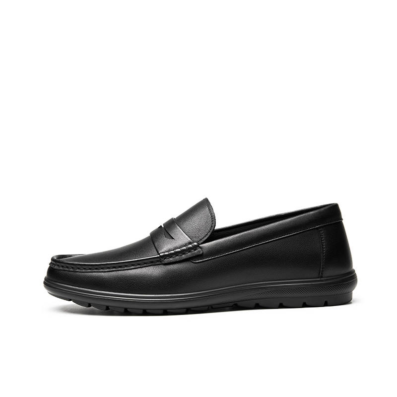 AOKANG Cow Leather Casual Shoes Men's Black