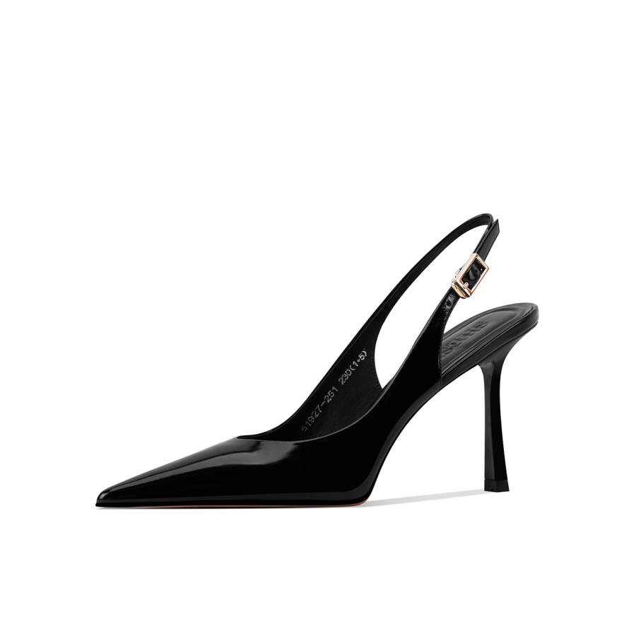Shesrim Cow Leather Slim Heel High Heels Women's