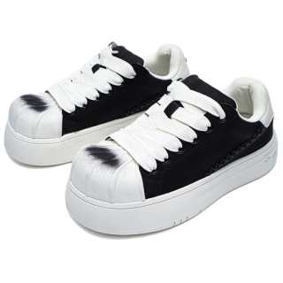 BAILUNHAN Cow Split Leather Coverage Low top Skateboard Shoes Unisex White