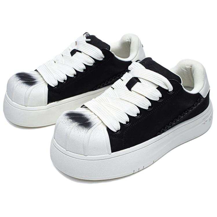 BAILUNHAN BAILUNHAN Cow Split Leather Coverage Low top Skateboard Shoes Unisex White