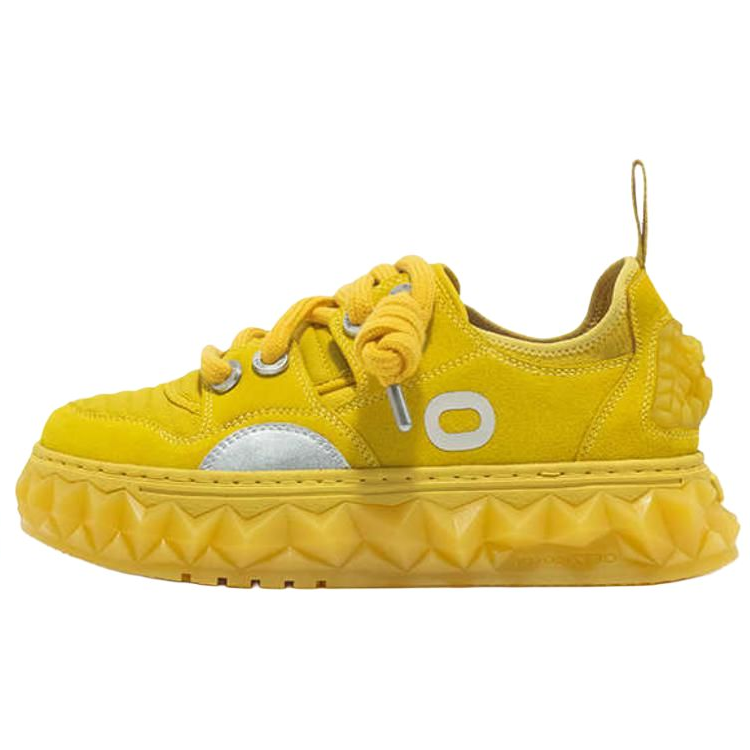OETZI Fashion Trend Abrasion Resistant Low top Casual Shoes Unisex Yellow
