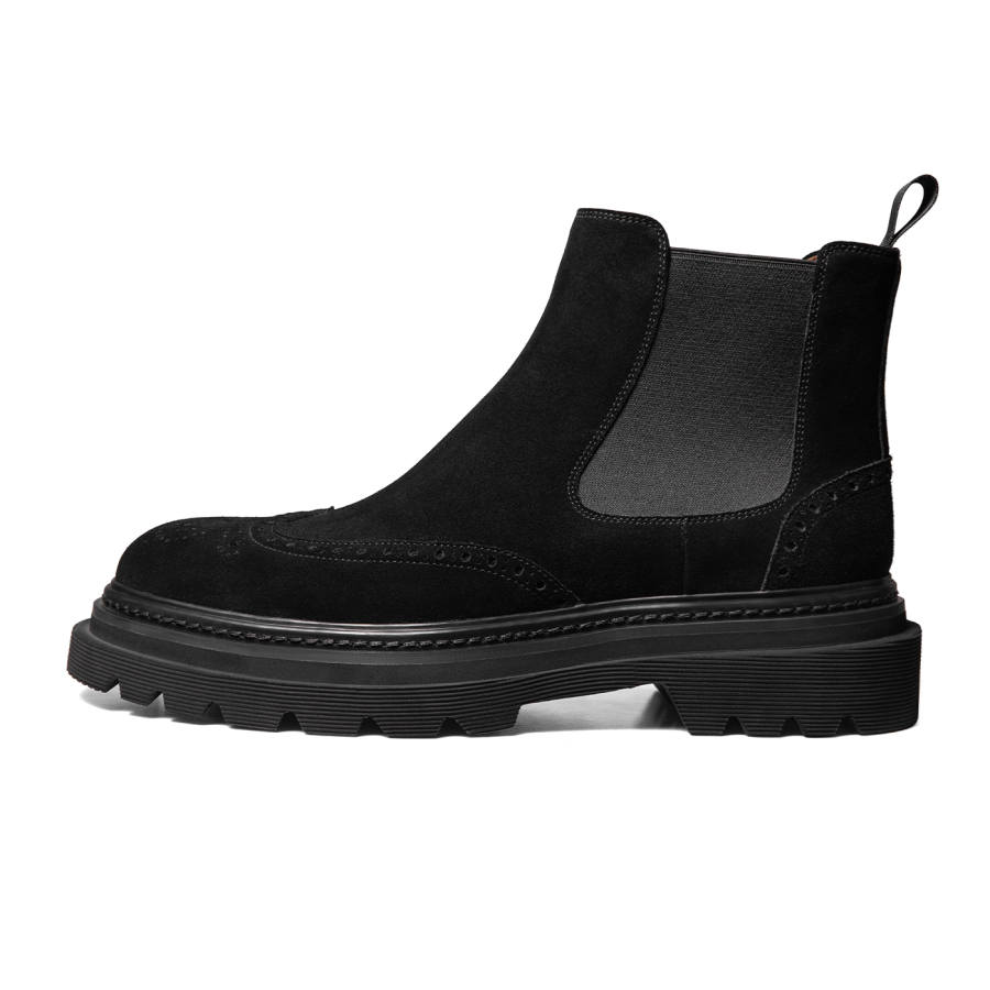 THOM WILLS Brogue Brogues Suede Boots Short Chelsea Boots Men's