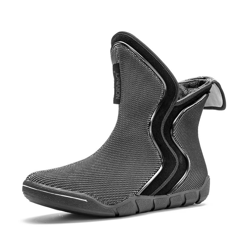 NORVINCY Fabric Snow Boots Unisex Gray