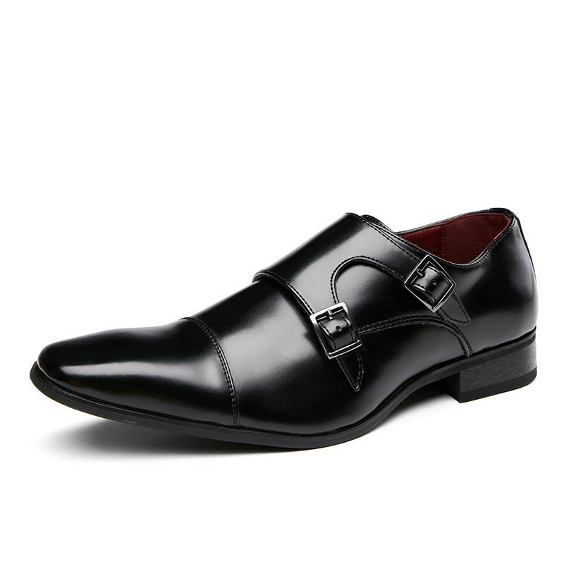 NIANZOUSUO Dress Shoes Men's Low Top Black/Brown