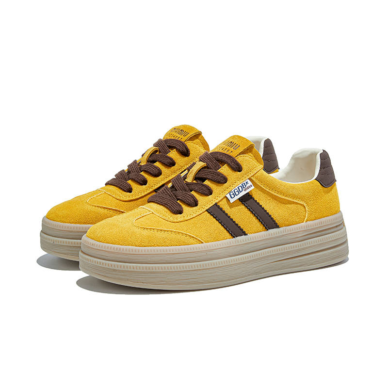CHIBANG Cow Suede Lightweight Low top Skateboard Shoes Women's