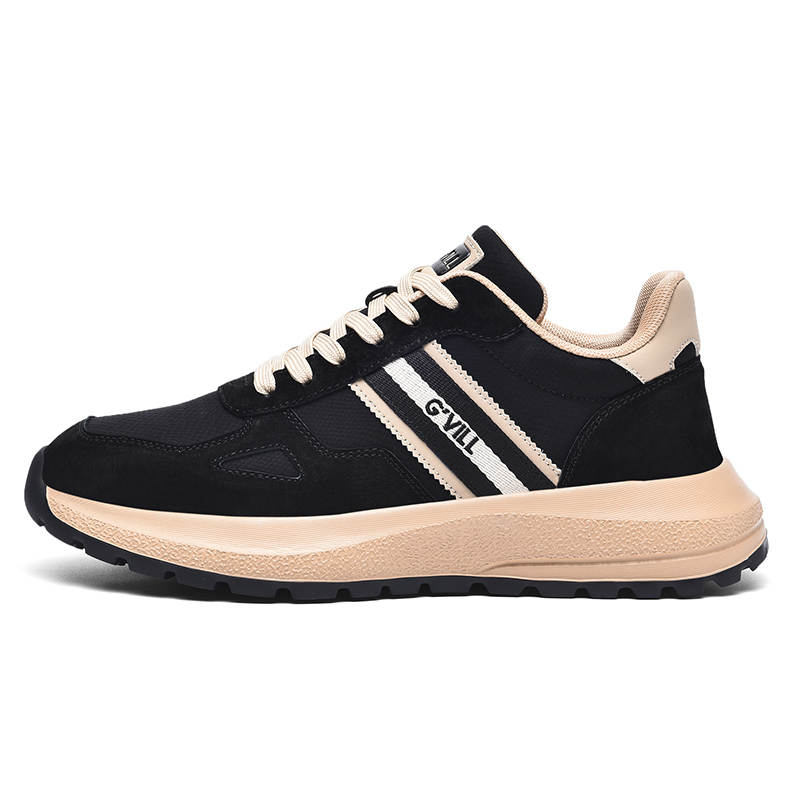 G'VILL Men's Casual Shoes Men's Low Top Khaki/black Apricot