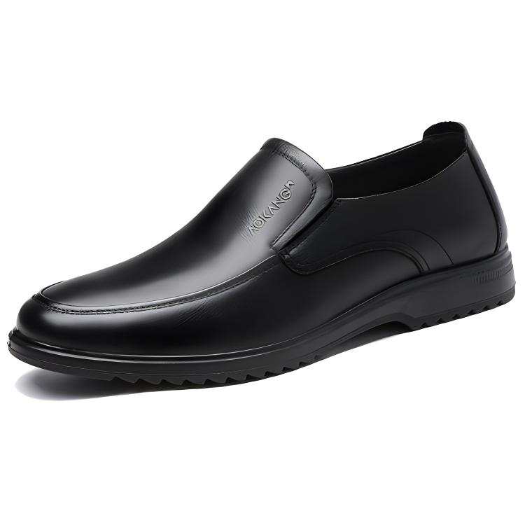 AOKANG Cow Leather Dress Shoes Men's Black