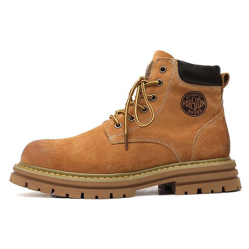 CHILANG CHILANG Combat Boots Unisex Yellow/Gray