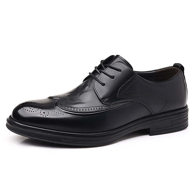 KAQIAODI Dress Shoes Men's Low Top Black, Brown