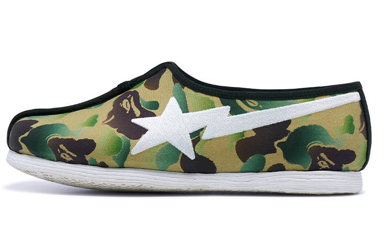 A BATHING APE NLS x A BATHING APE Abrasion Resistant Low top Casual Shoes Women's Green