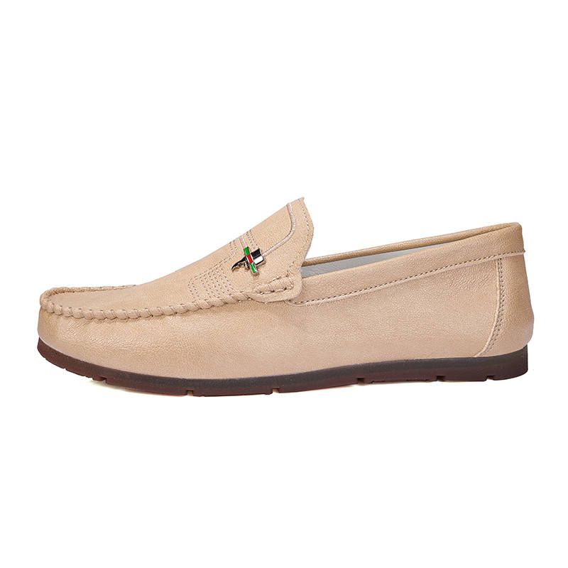 YINGLUNQISHI Cow Split Leather Casual Shoes Men's Sand