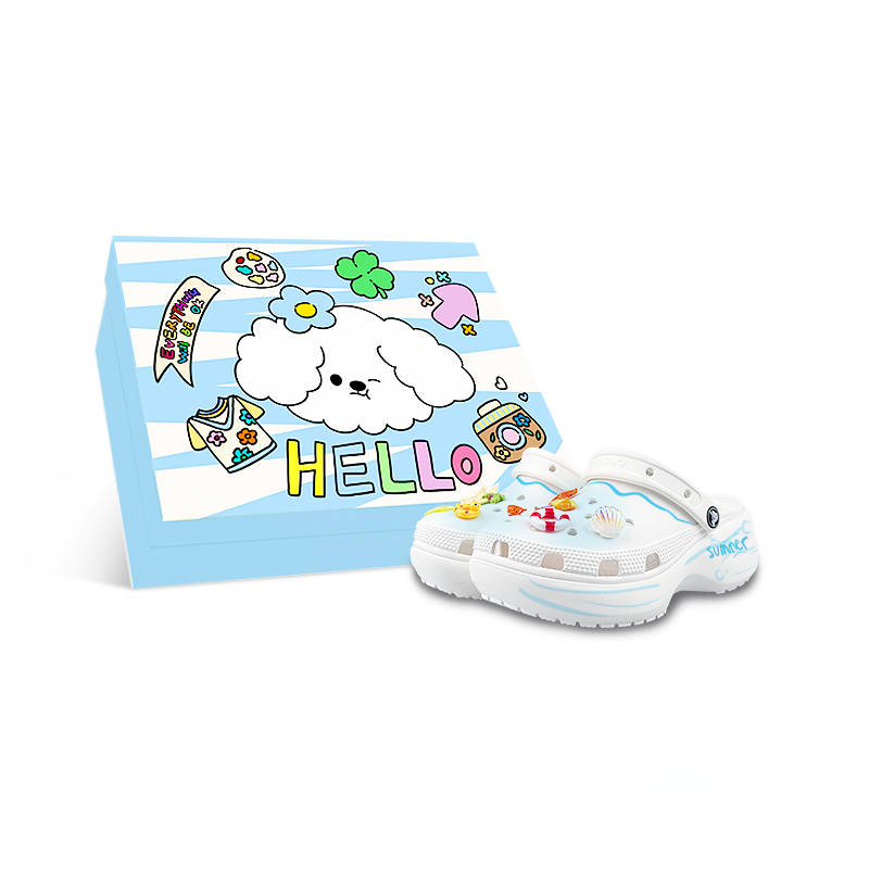 Crocs Crocs Classic Platform Clog Clogs Unisex White Blue