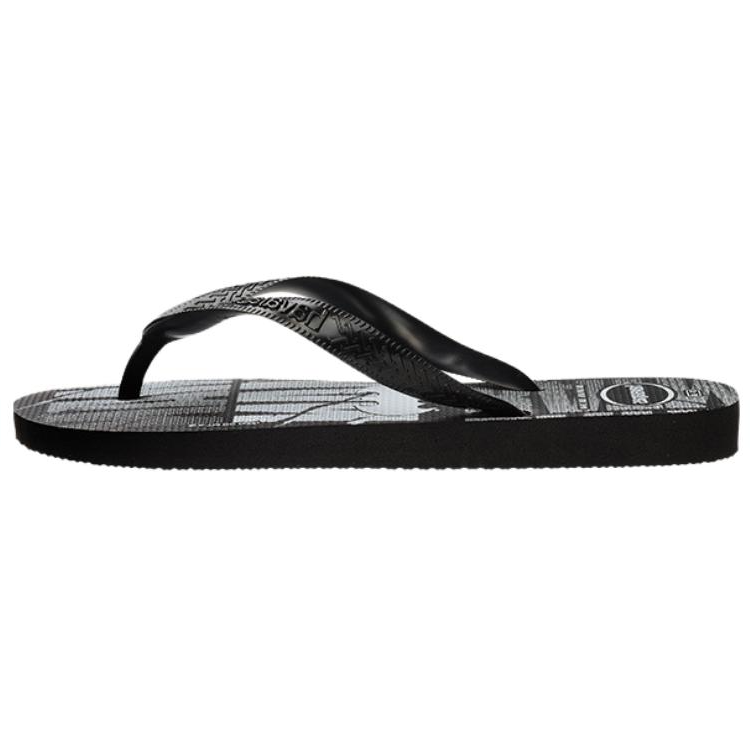 Havaianas Rubber Sole Abrasion Resistant Slip Resistant Flip Flops Men's Black