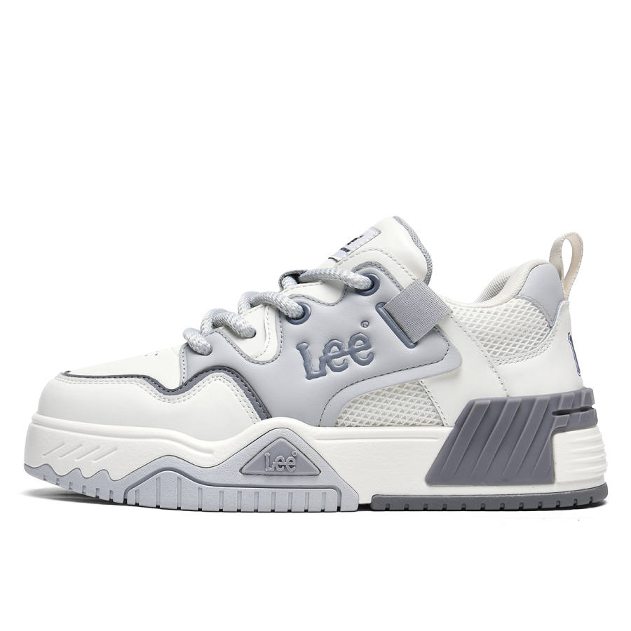 Lee White Sneakers, Trendy And Versatile, Comfortable And Breathable Low top Skateboard Shoes Men's