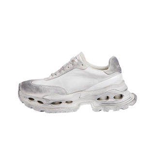 UOOYAA Fabric Low top Chunky Sneakers Women's White