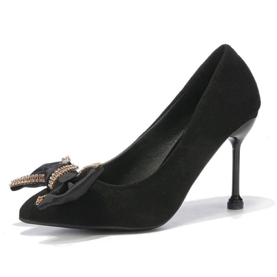 TAOLEI Slim Heel High Heels Women's Black