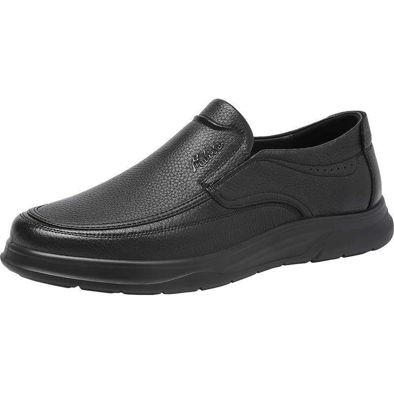 Mulinsen Dad Shoes Sheepskin Men's Casual Shoes Men's Black