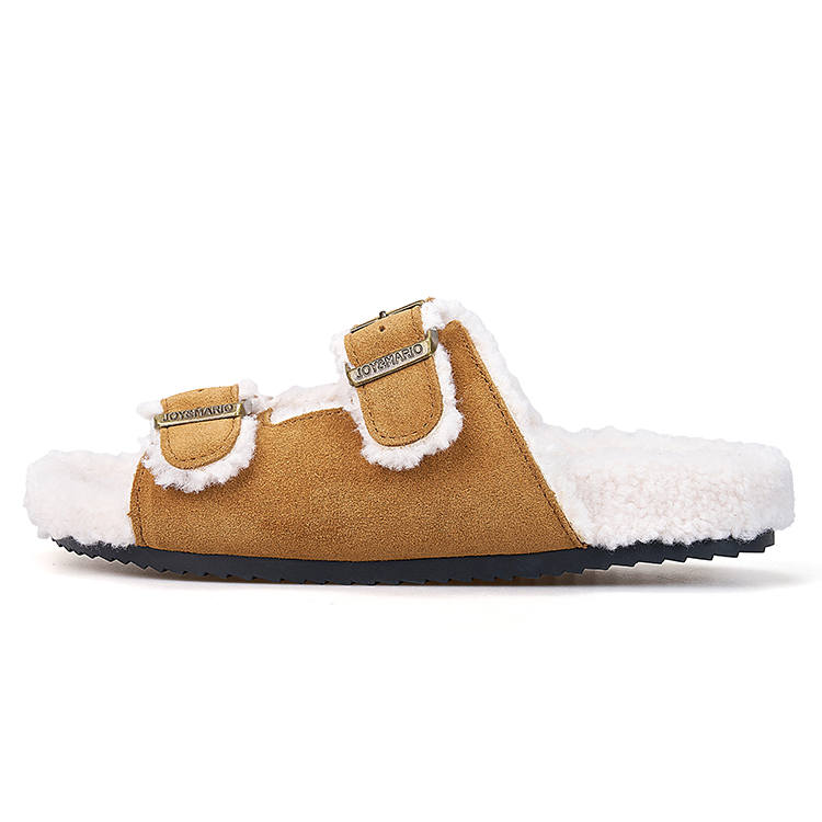 Joy&Mario Fleece Lined Fuzzy Comfortable Casual Slip Resistant Abrasion Resistant Slip Resistant Abrasion Resistant