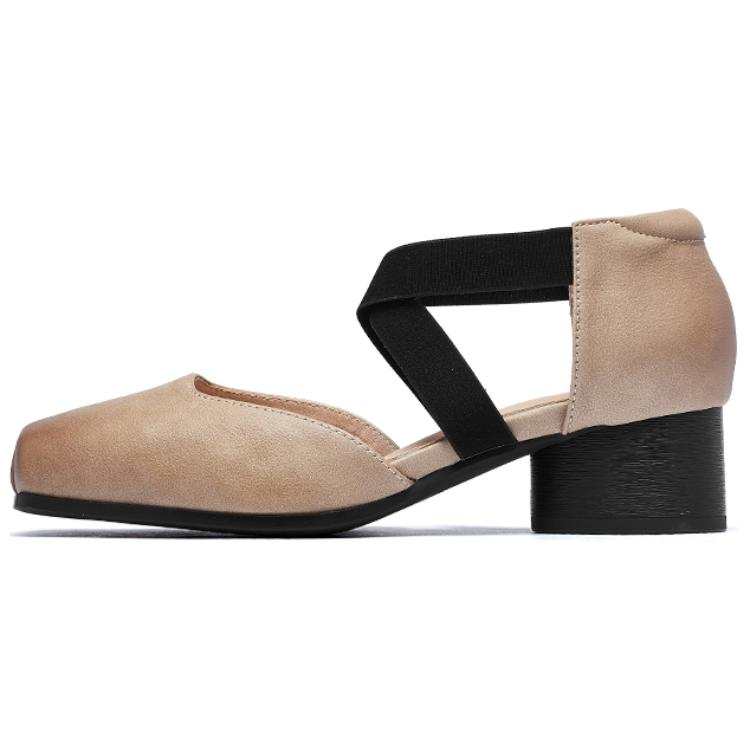 AGSDON Chunky Heel Mary Jane Shoes 4cm Women's
