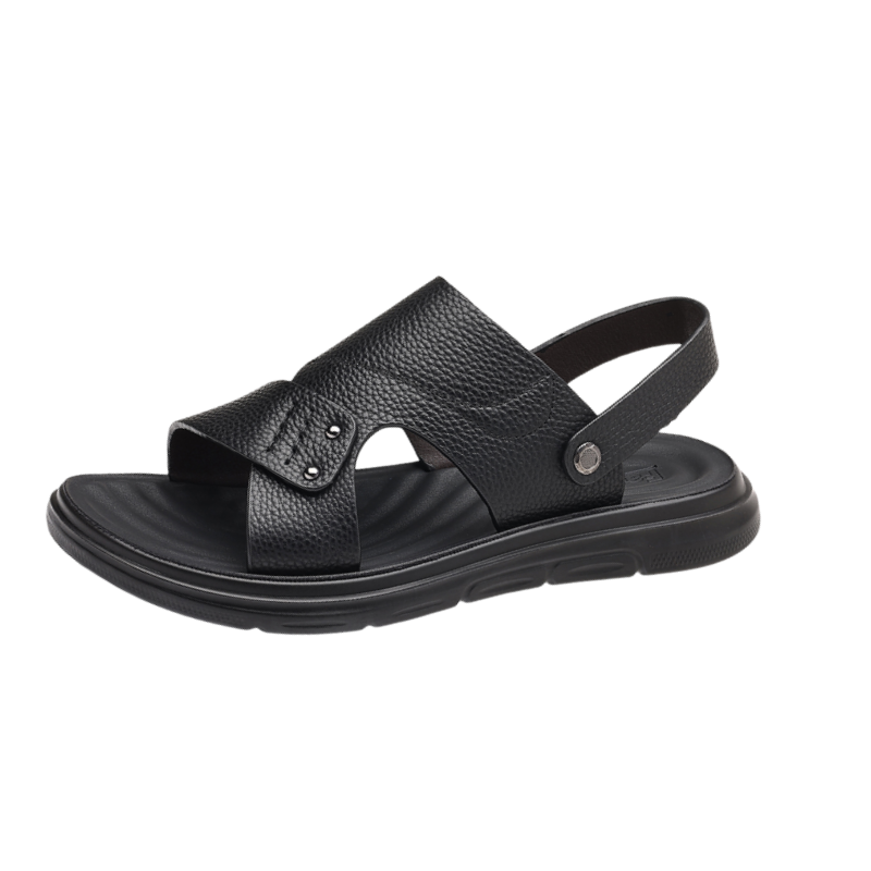 YILICHUANZHANG Top Grain Cow Leather Beach Sandals Men's