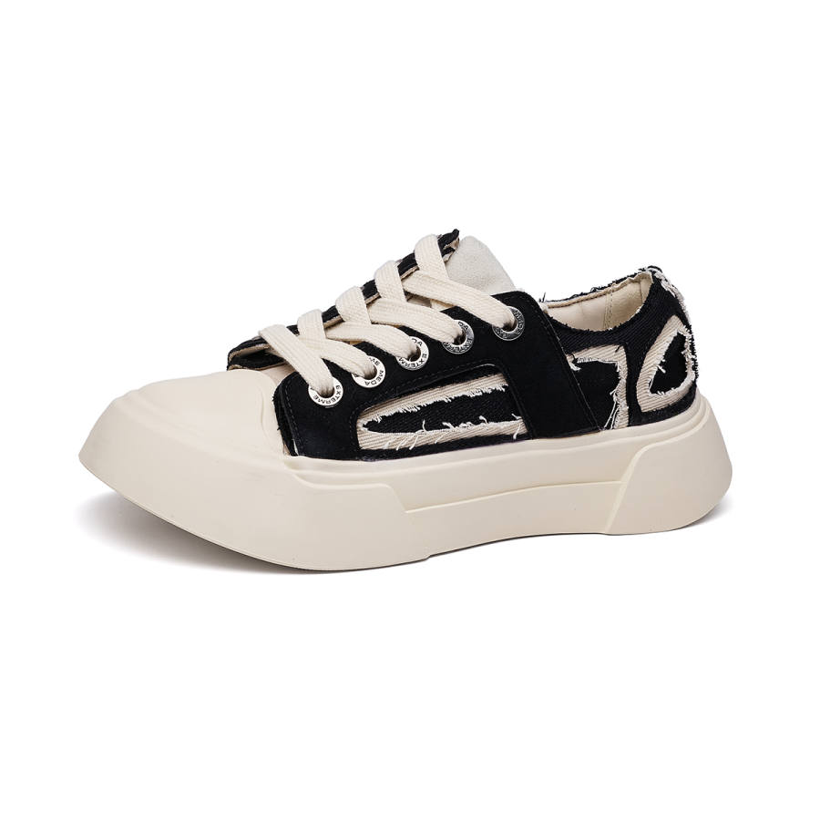HUITE Abrasion Resistant Abrasion Resistant Low top Skateboard Shoes Unisex Black