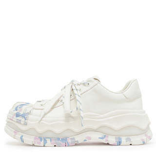 VITTORIO VENTURA Cow Leather Low top Casual Skate Shoes Women's White