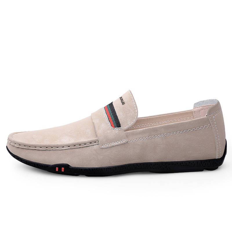 WENNAI Cow Split Leather Casual Shoes Men's Gray
