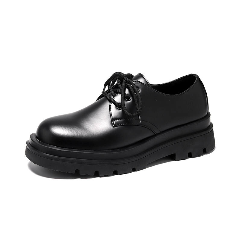 CITONGXIANSHENG Cow Split Leather Casual Shoes Men's Black