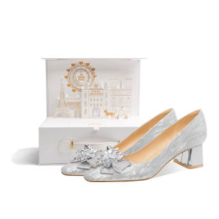 VVKI Chunky Heel High Heels Women's Silver