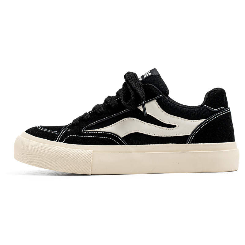 ADERSTAR Canvas Abrasion Resistant Abrasion Resistant Low top Skateboard Shoes Men's