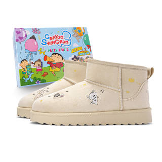 Crayon Shinchan Short Mid Calf Snow Boots Women's