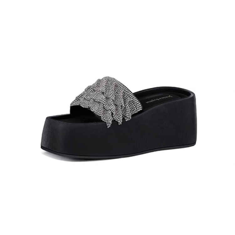 JESSICA SOPHIA Rhinestone Odor Resistant Odor Resistant Slide Slippers Women's