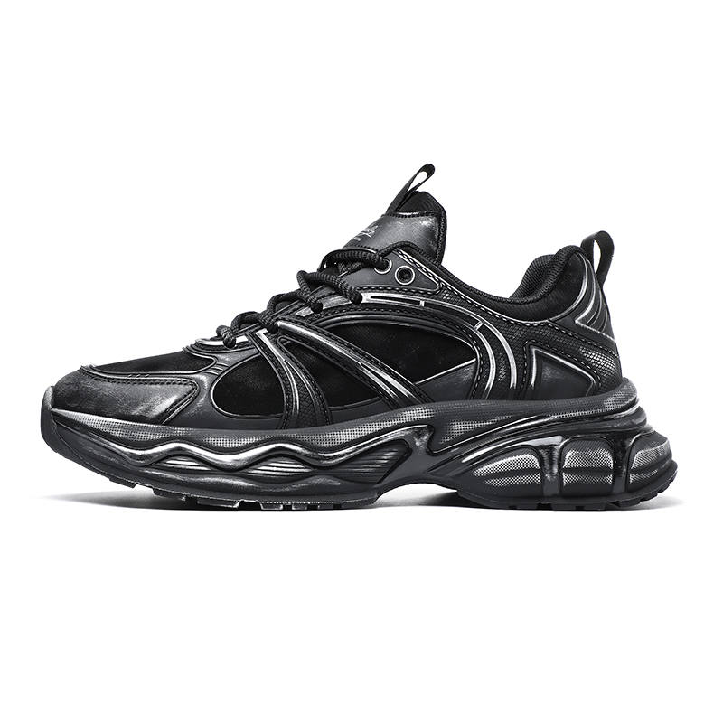 BANGNEY Microfiber Leather Slip Resistant Abrasion Resistant Low top Chunky Sneakers Men's