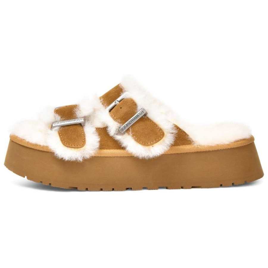 TOOMANYSHOES Slip Resistant Abrasion Resistant Slide Slippers Women's Khaki
