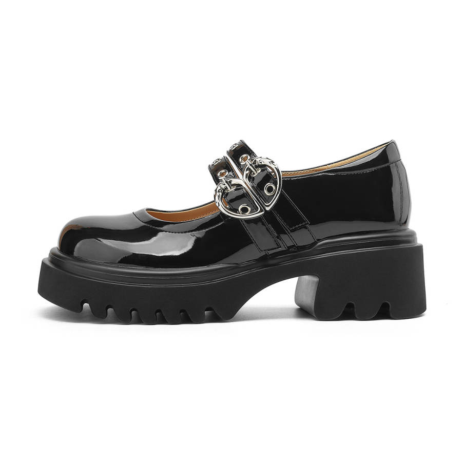 JOSINY Mary Jane Shoes Women's Black/Ecru