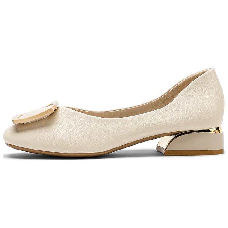 AGSDON Pu Casual Shoes 3.5cm Women's Beige